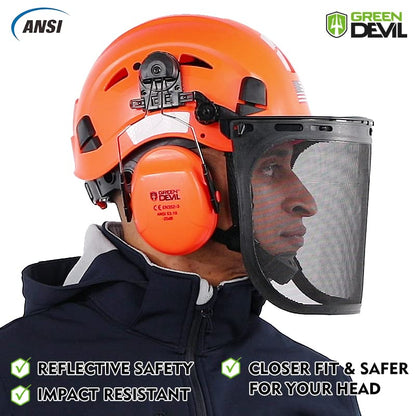 Chainsaw Helmet with Mesh Face Shield and Ear Muffs