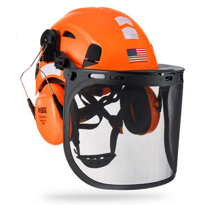 Chainsaw Helmet with Mesh Face Shield and Ear Muffs