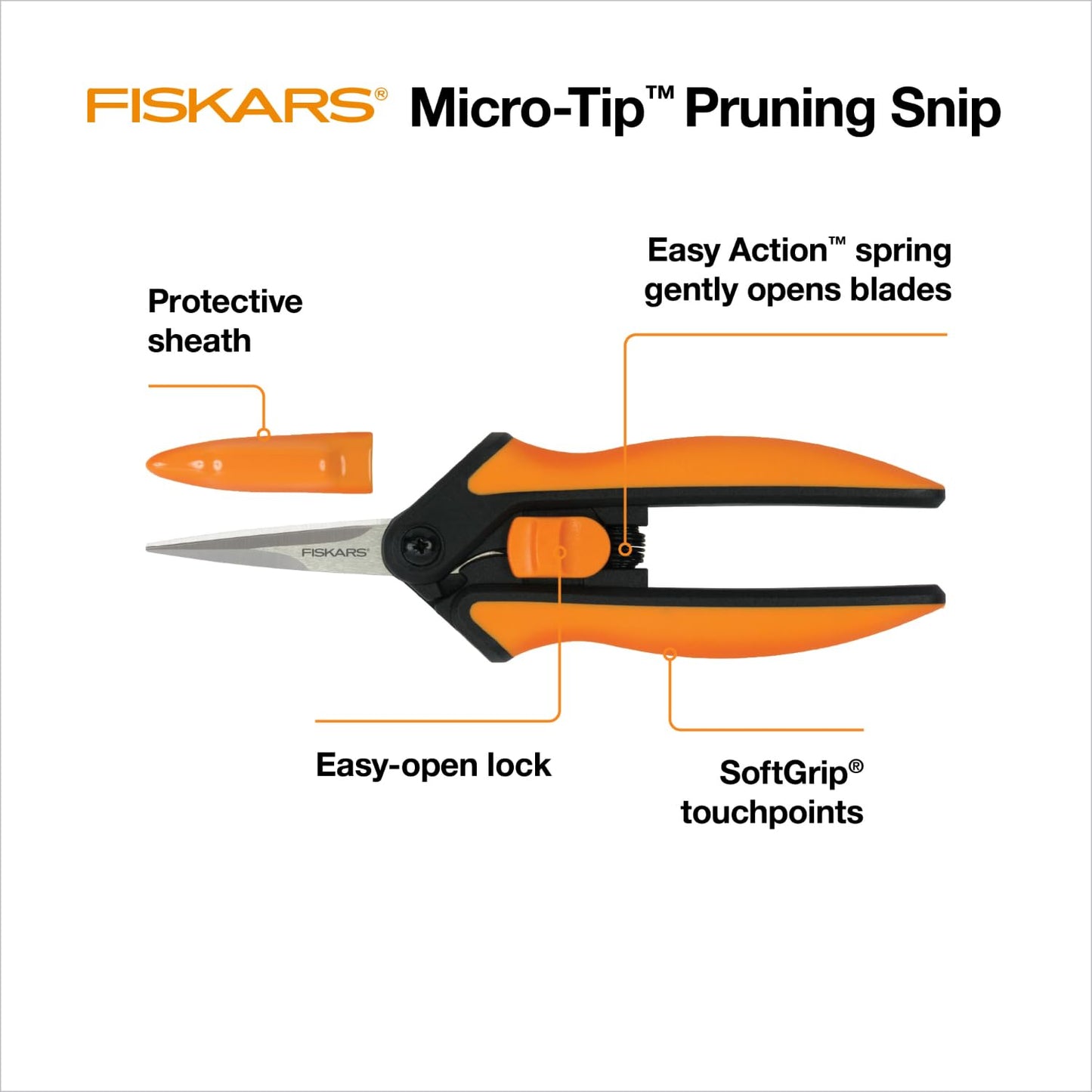 Fiskars Micro-Tip Pruning Snips - 6"