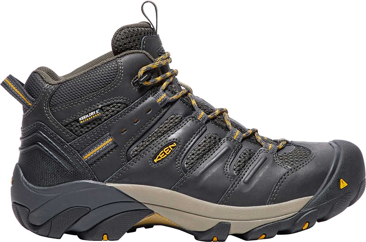 Black Mid Height Steel Toe Waterproof Work Boots