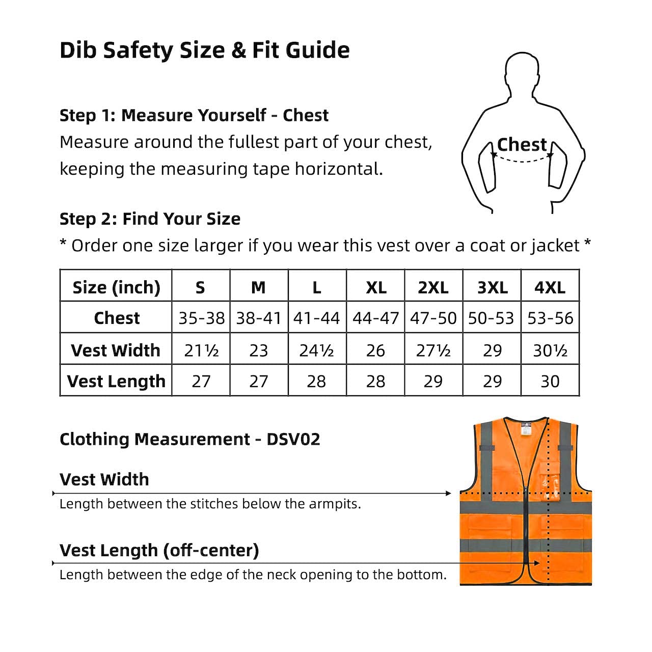 High Visibility Vest with Pockets and Zipper