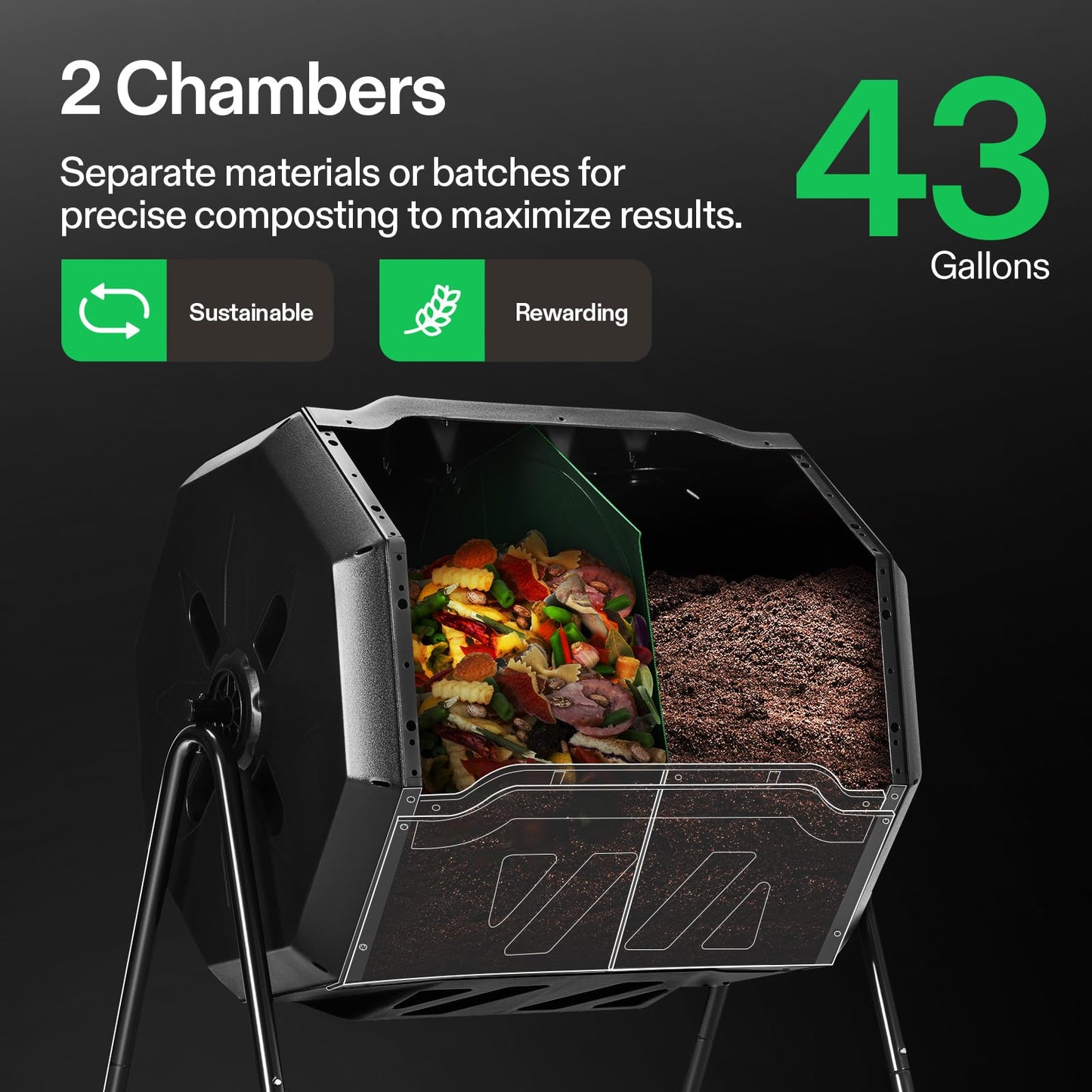 Outdoor Tumbling Composter